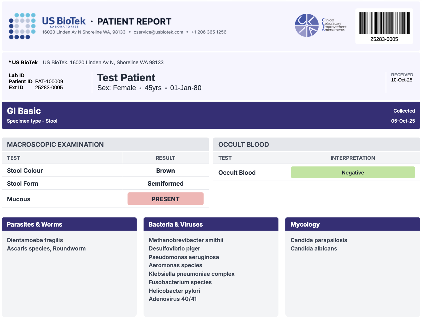 GI - Microbiome Basic Profile